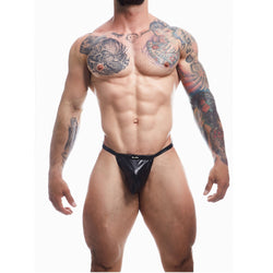 C4M Boost Black Leatherette G-String Extra Large